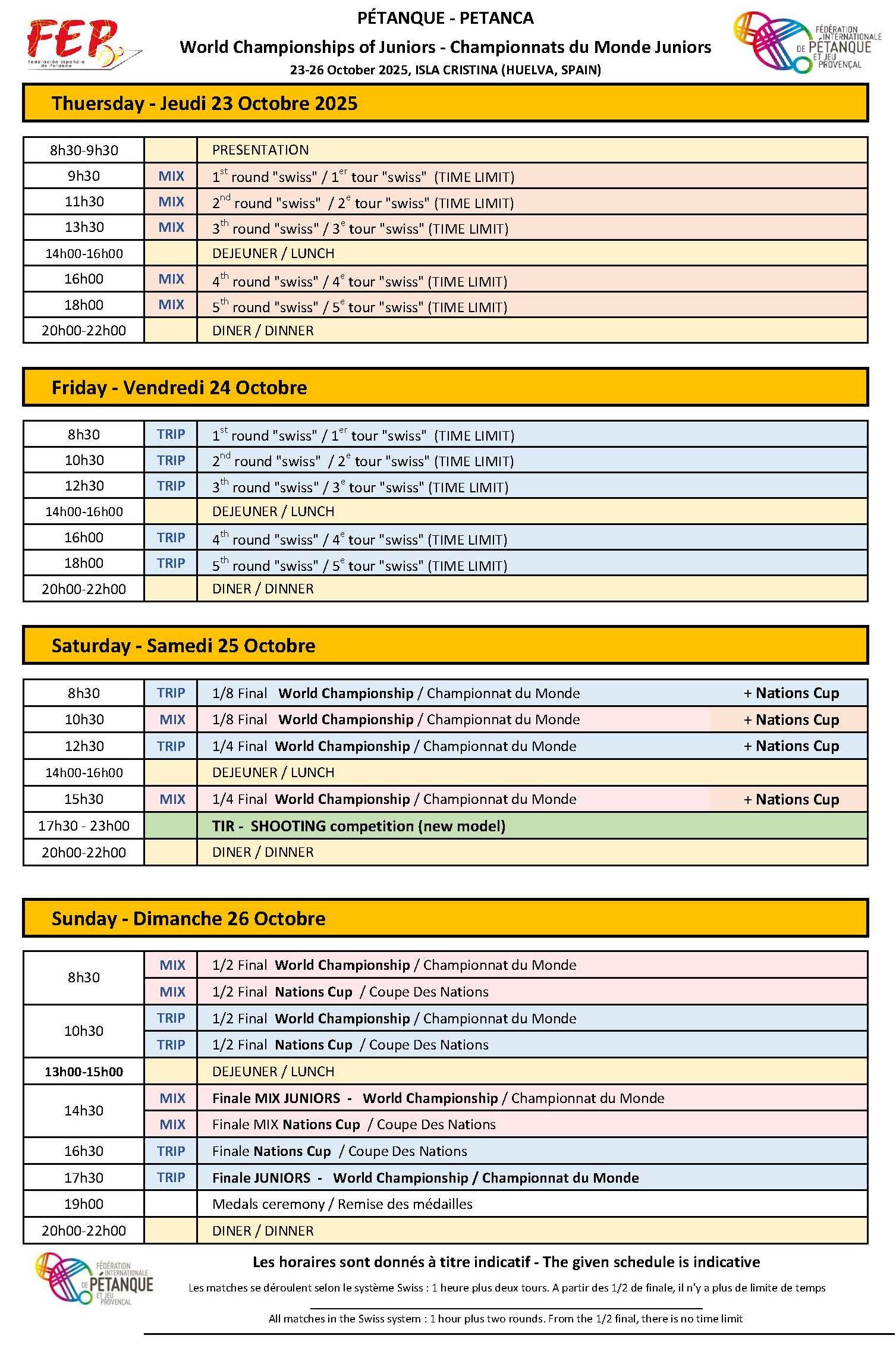 Program JUN TRIPLE MIX isla
